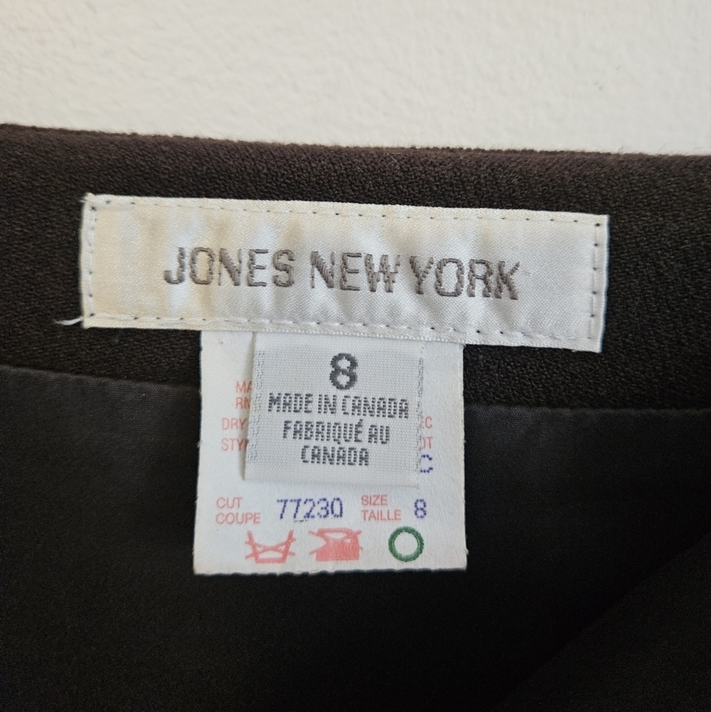 Vintage Chocolate Brown Wool Pencil Skirt by Jones New York - Picture 3 of 9